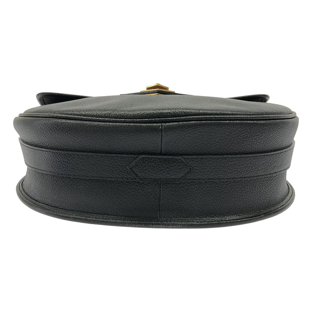 Saint Laurent Vintage Leather Shoulder Bag Black — view 4