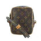 Louis Vuitton Mini Danube Vintage Shoulder Bag Monogram Crossbody Leather Brown