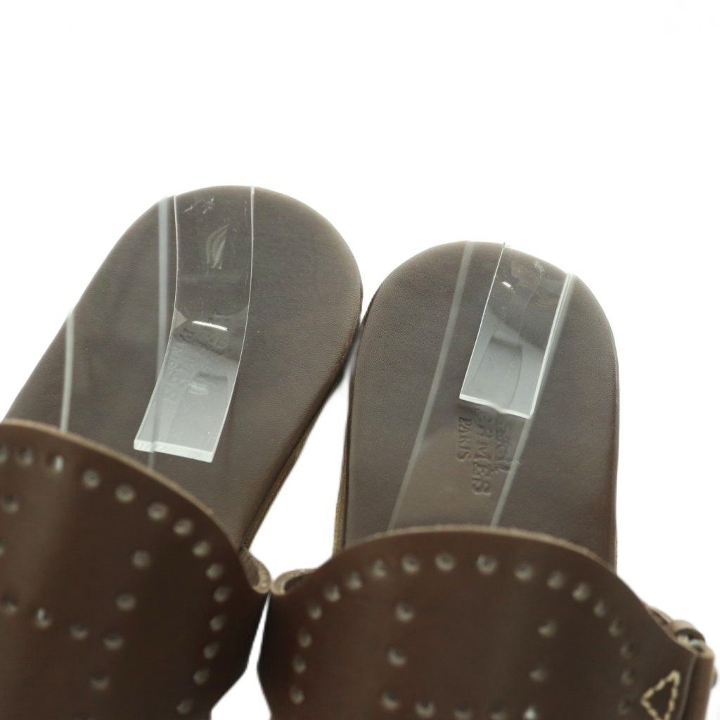 Hermes Hera Gamma Sandals Leather Evelyne Brown — view 4