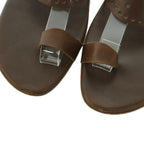Hermes Hera Gamma Sandals Leather Evelyne Brown — view 3