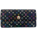 Louis Vuitton Multi Color Sarah Wallet Monogram Black — view 2