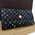 Louis Vuitton Multi Color Sarah Wallet Monogram Black
