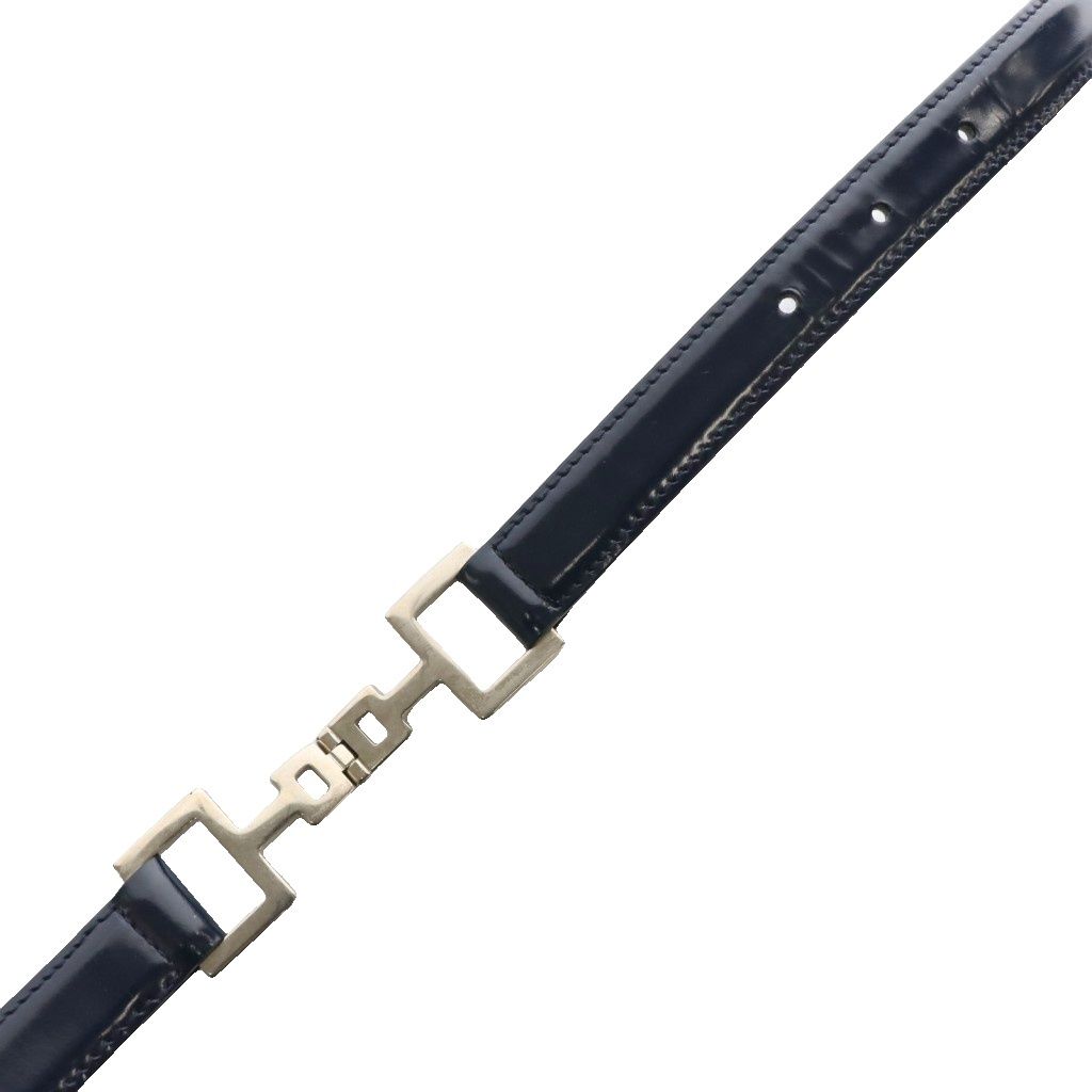Gucci Narrow Belt Navy Silver Color SS — view 5
