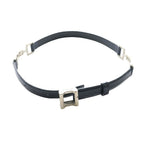 Gucci Narrow Belt Navy Silver Color SS — view 2