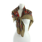 Dior Large Scarf Shawl Paisley Pattern Silk Multi