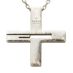 Gucci Cutout Cross Pendant Silver — view 3