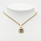 Dior Logo Pendant Gold Black Plated — view 7