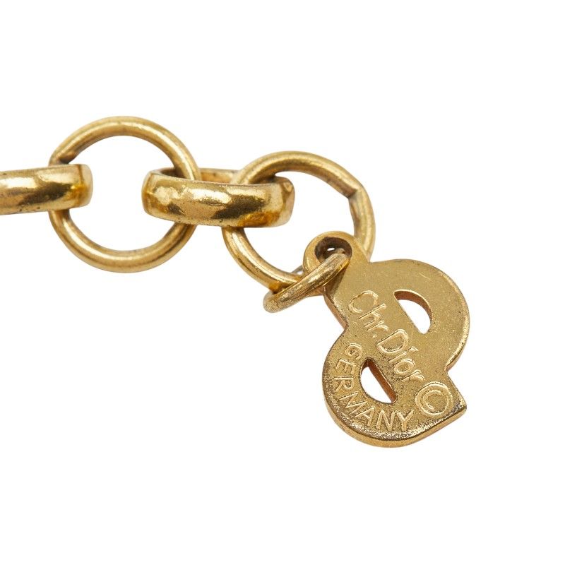 Dior Logo Pendant Gold Black Plated — view 6