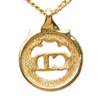 Dior CD Logo Pendant Gold Plated Rhinestone — view 3