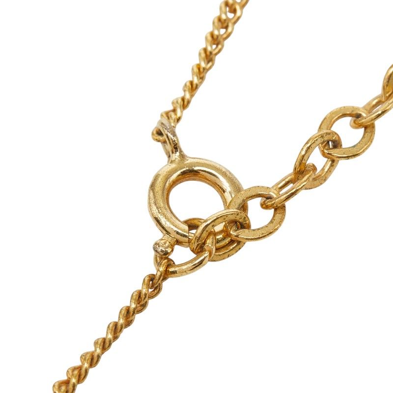 Dior CD Logo Pendant Gold Plated Rhinestone — view 5