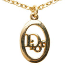 Dior Vintage Logo Necklace Gold Plated — view 2