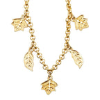 Celine Leaf Motif Chain Necklace Gold Plated — view 2