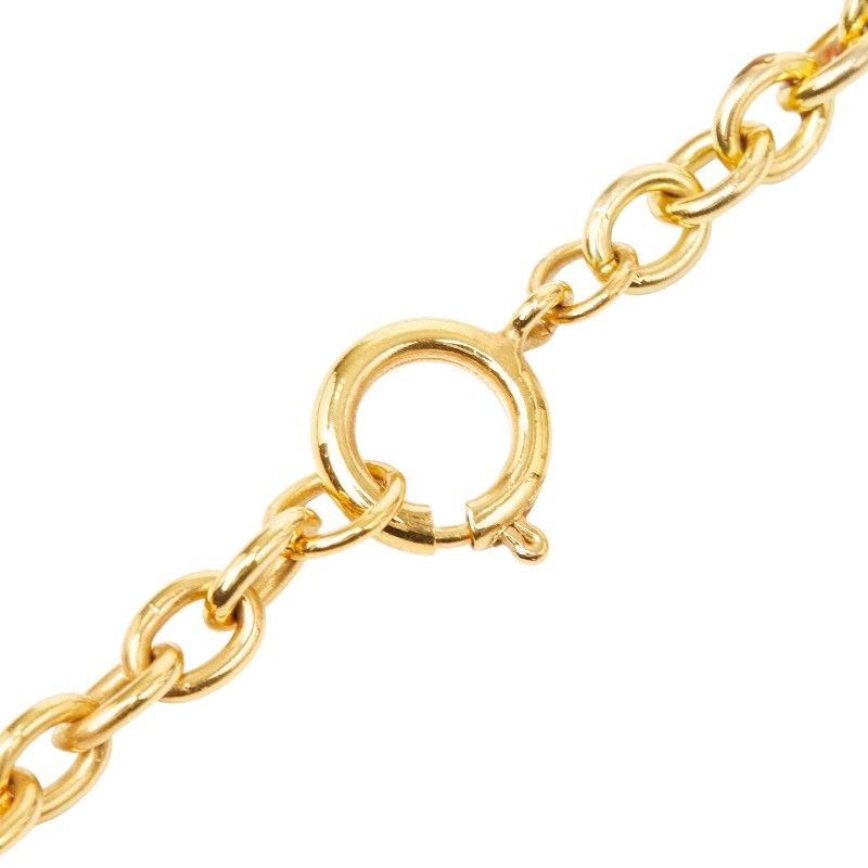 Chanel Chain Long Necklace Gold Plated Rhinestone — view 2