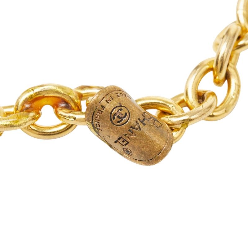Chanel Chain Long Necklace Gold Plated Rhinestone — view 3