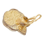 Chanel Camellia CC Logo Earrings Black Gold Plated Enamel Faux Pearl — view 4