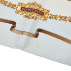 Hermes Carre 90 the Royal Mews Stable Scarf Light Blue Silk — view 3