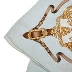 Hermes Carre 90 the Royal Mews Stable Scarf Light Blue Silk — view 7