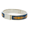 Hermes Enamel PM Cloisonne Bangle Silver 1- Bracelet