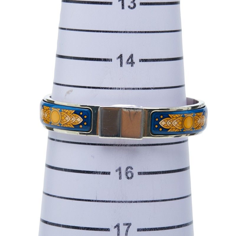 Hermes Enamel PM Cloisonne Bangle Silver 1- Bracelet — view 5