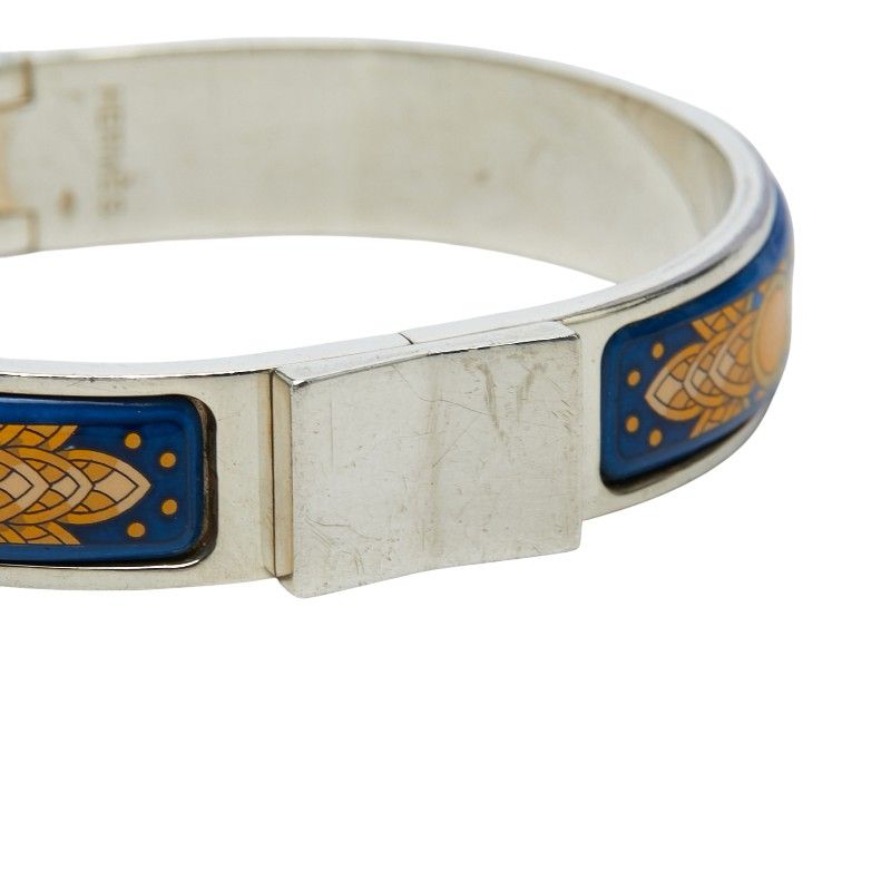 Hermes Enamel PM Cloisonne Bangle Silver 1- Bracelet — view 3