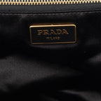 Prada Triangle Logo Tote Black Orange Sequins Enamel — view 5