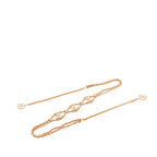 Chanel CC Logo Chain Necklace Gold Orange Leather Plated — view 2