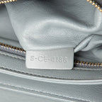 Celine C Chain Shoulder Bag Gray Leather — view 5