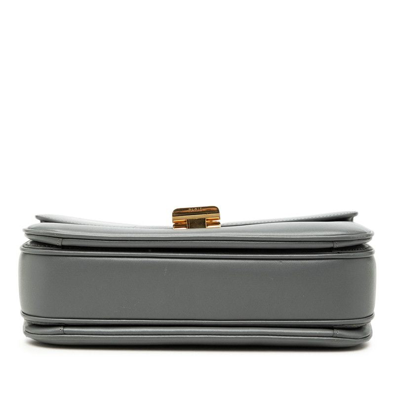 Celine C Chain Shoulder Bag Gray Leather — view 3