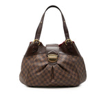 Louis Vuitton Damier Sistina GM Tote Shoulder Bag Brown Leather