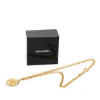 Chanel CC Logo Lion Motif Quilted Chain Pendant Gold Plated — view 7