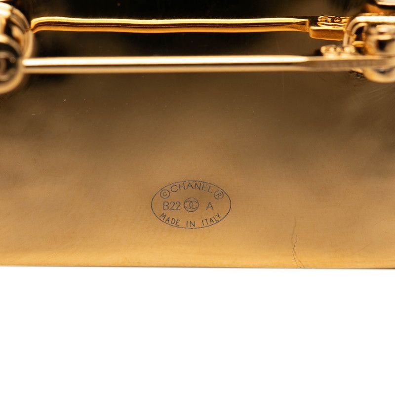 Chanel CC Logo Rue Cambon le Brooch 22 Gold Plated — view 3