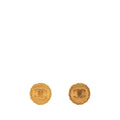 Chanel Vintage CC Logo Earrings Gold Plated
