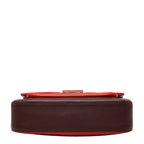 Fendi Chain Shoulder Back Red Bordeaux Leather — view 3