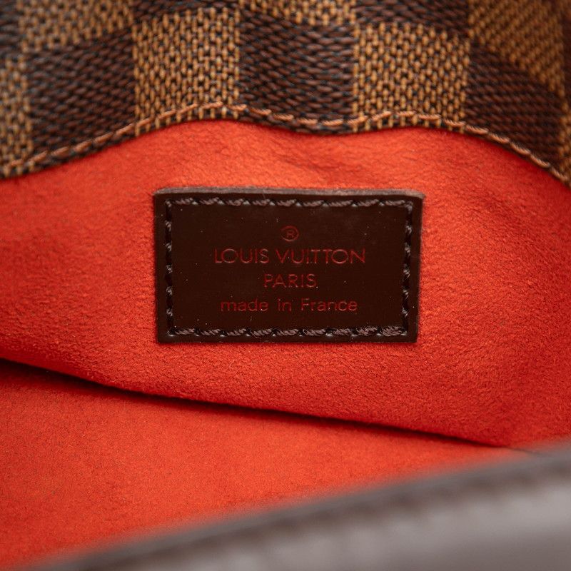 Louis Vuitton Damier Aubagne Shoulder Bag Brown Leather — view 6