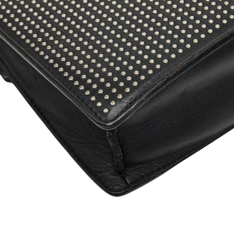 Saint Laurent Betty Studs Chain Shoulder Bag Black Leather — view 7