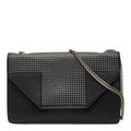 Saint Laurent Betty Studs Chain Shoulder Bag Black Leather