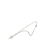 Chanel CC Logo Chain Pendant Silver Metal Faux Pearl Rhinestone — view 3