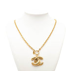 Chanel Quilted CC Logo Necklace Gold Plated — view 6