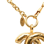 Chanel Quilted CC Logo Necklace Gold Plated — view 5