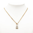 Chanel CC Logo Necklace Gold Plated Rhinestone — view 6