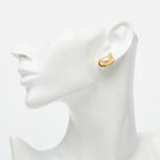 Fendi Vintage Drop Stud Earrings Gold Plated Faux Pearl — view 5