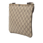 Gucci GG Supreme Crossbody Shoulder Bag Beige Brown Leather — view 2