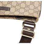 Gucci GG Supreme Crossbody Shoulder Bag Beige Brown Leather — view 4