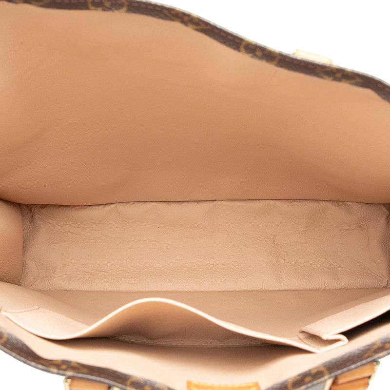Louis Vuitton Monogram Sac Plat Tote Brown Leather — view 6