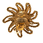 Chanel CC Logo Sun Motif Earrings Gold Plated — view 3
