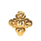 Chanel Vintage CC Logo Brooch Gold Plated