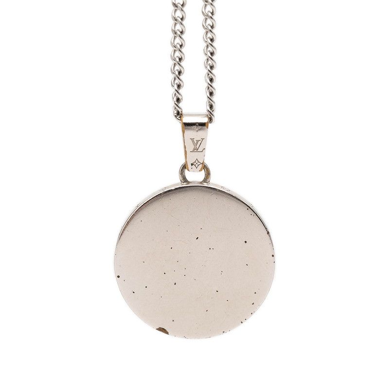 Louis Vuitton Collier LV Award Chain Pendant Black Silver Metal — view 2
