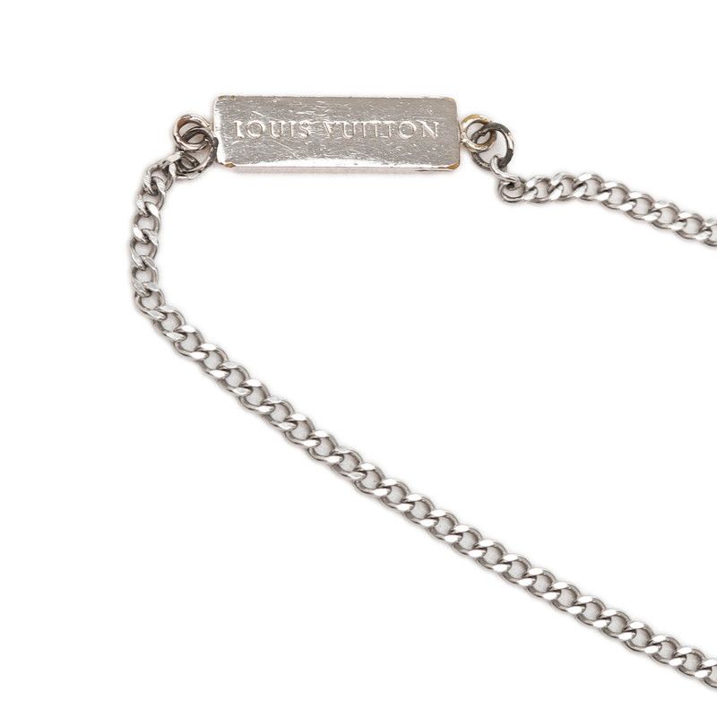 Louis Vuitton Collier LV Award Chain Pendant Black Silver Metal — view 7