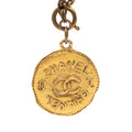 Chanel CC Logo Coin Motif Chain Pendant Gold Plated