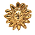 Chanel Lion Motif Vintage Brooch Gold Plated